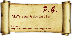 Pénzes Gabriella névjegykártya